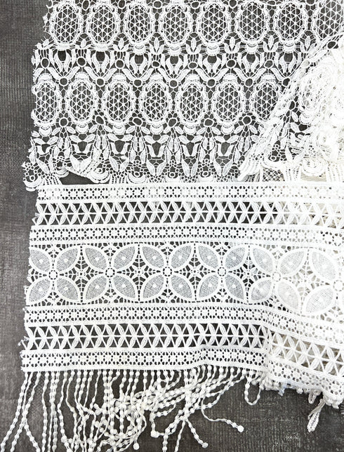 White Lace Trims Variety Trim Scrap Pack Scrap Bundle Pack 10 Pieces LotA SPK00180